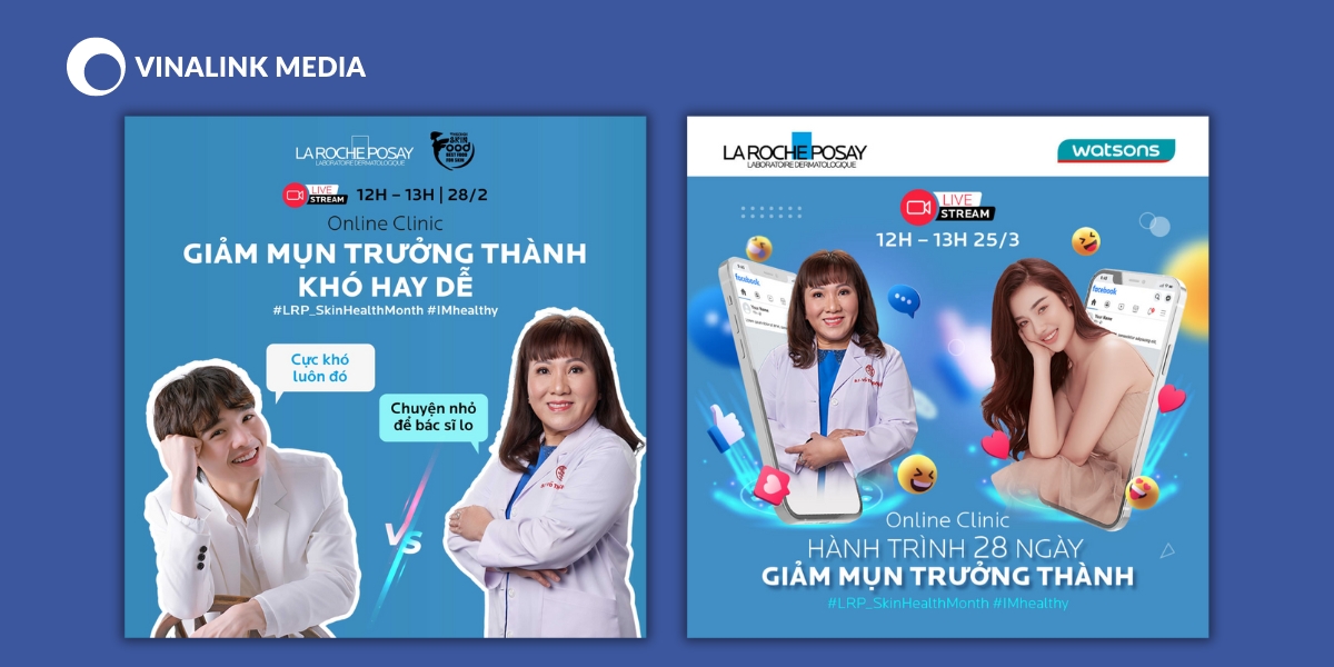 Chiến lược quảng cáo & live stream Facebook của La Roche-Posay